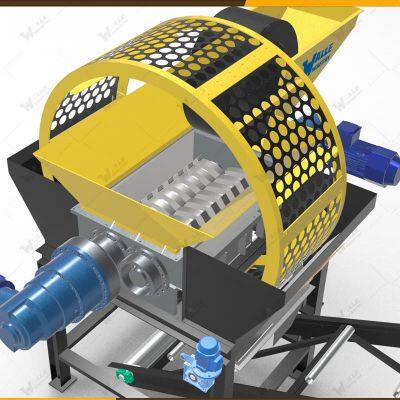 beverage cans multiple shredder big blue barrel crusher