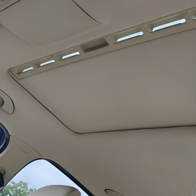 Car Interior Using Top Headliner Velvet, Suede, Composite Fabrics Etc. Surface With Sponge Layer Attached