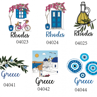 Greek Santorini Quality 60GSM Tea Towel With Embroidery Different Patterns and OEM Tag