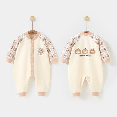 Newborn Baby Clothes Kids Romper Long Sleeve Climb Crawl Suit Children's Pajama Onesie Jumpsuit
