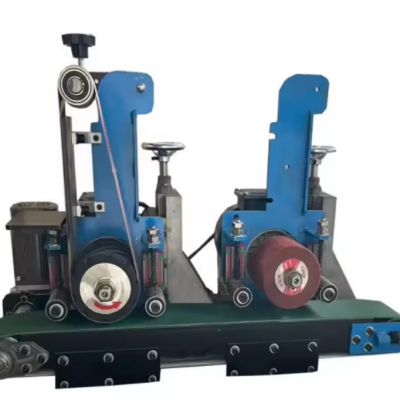 Stainless Steel Flat Metal Polishing Machine With Two Stand and Dust Cover