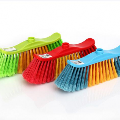 OEM Different Colour Soft Plastic Broom and Wooden Broom Stick With PVC Coated