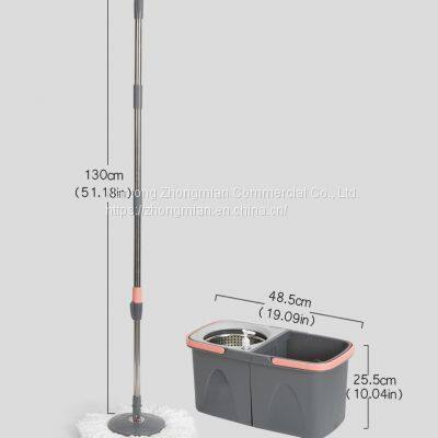 Microfiber Spin Mop With Double Buckets 360 Spinning Magic Quick Dry Mop