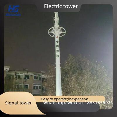 Steel Structure Microwave Antenna Communication Tower, Angle Steel 5G Signal Mobile Communication Base Station Tower