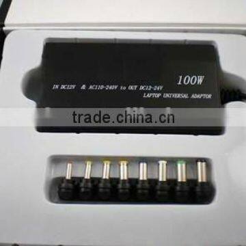 Universal laptop power adapter 100W notebook adapter with LCD display and car charger